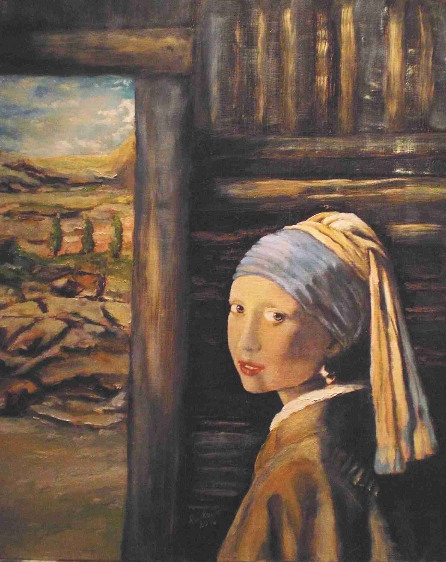 Frank Polakowski`s Version vom M&auml;dchen mit der Perle. the door is open - Polakowski 2011